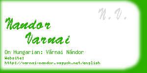 nandor varnai business card